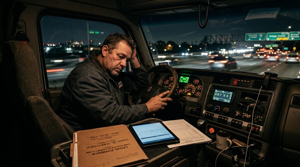 Truck driver fatigue accident claim involving ELD and hours of service evidence
