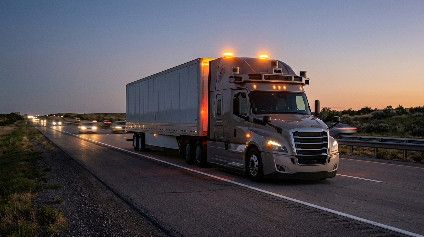 Self-driving truck accident claims in 2026 and new FMCSA autonomous truck warning beacon requirements